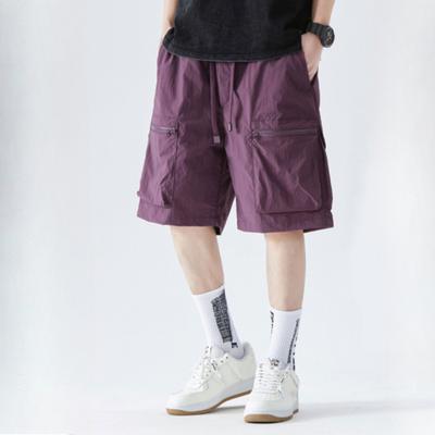 Cienkie letnie luźne spodnie casualowe z wieloma kieszeniami męskie szybkoschnące sportowe szorty toolingowe spodnie męskie