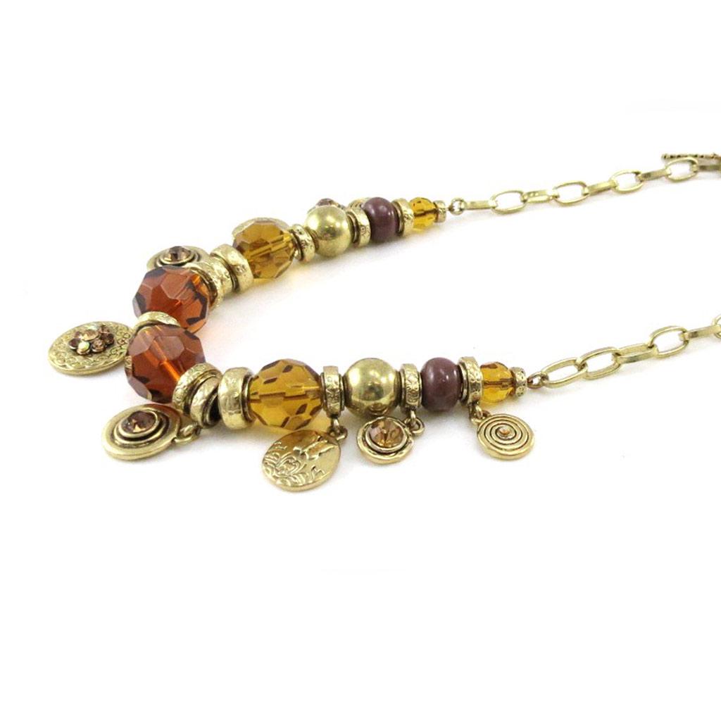 Les Trésors De Lily [C5355] - Designer Necklace 'Belle Des Champs' Amber