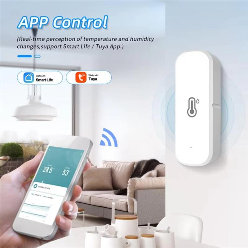 A03F-Wifi 3.0 Temperature And Humidity Sensor Indoor Smart Hygrometer Thermometer Supports Alexa Home Tuya Smart Life