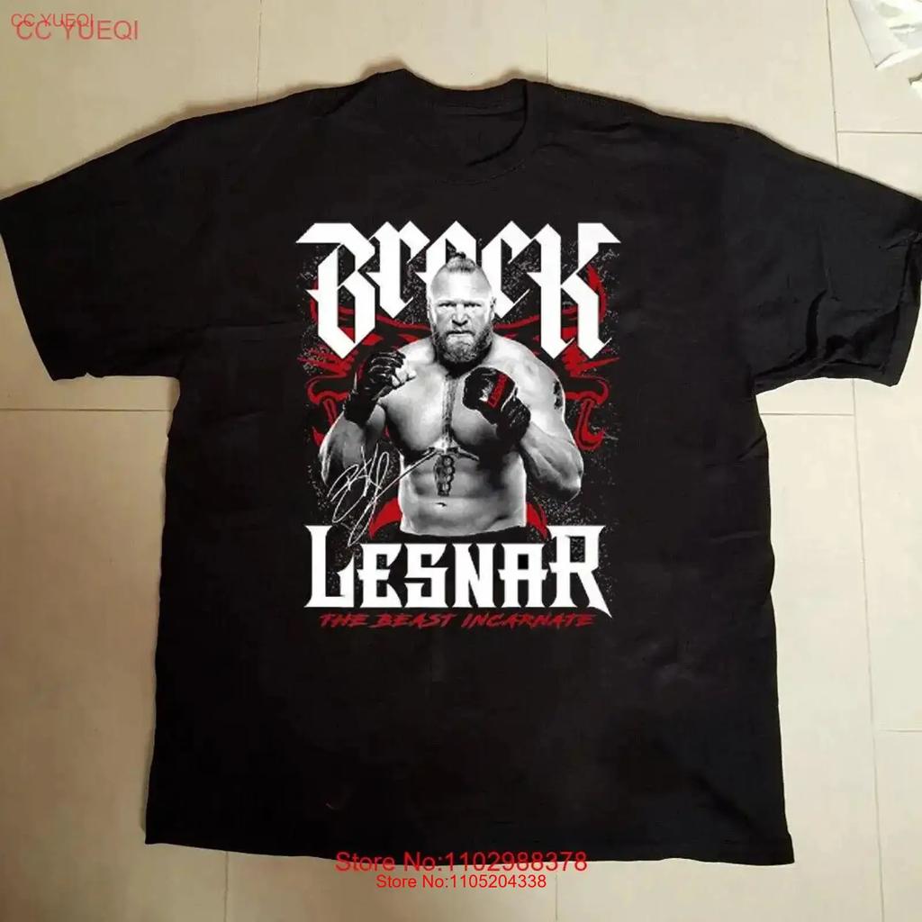New Hot Brock Lesnar Black Color Cotton T Shirt For Friend BH043 vintage Washed Casual Comfortable Breathable Unisex homme
