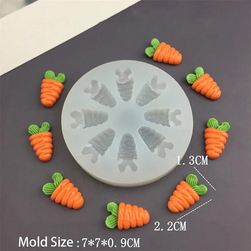 High Temperature Resistant Silicone Molds Mini Carrot Shape Cakes Molds Chocolate Candy Easter Cakes Baking Decoration Tools