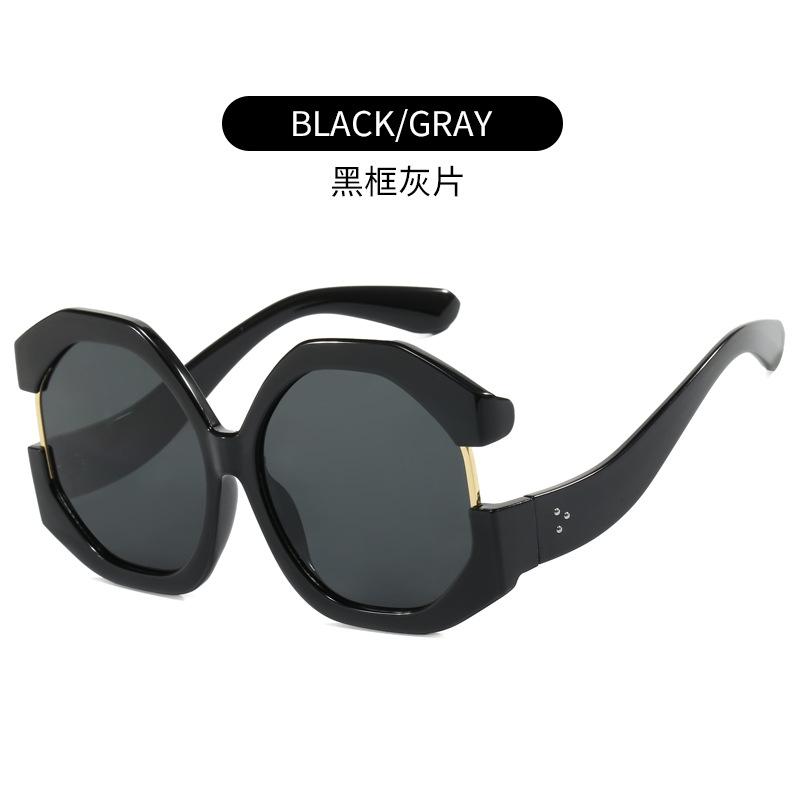 European and American Fashion Cat Eye Oversized Sunscreen Sunshade Sunglasses Women's Personality Color Matching Street Sunglasses Women's Senior