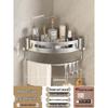 Punch-Free Wall-Mounted Bathroom Shower Corner Shelf