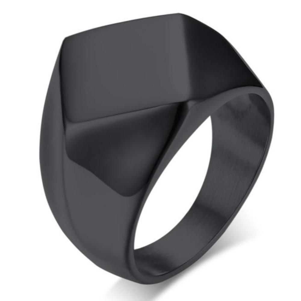 Nordic Vintage Round Square Irregular Smooth Ring Rust Free Fashion Jewelry for Women