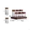 Coffee Bean Storage Set, Tubes, Tea Display Stand, Single Dose with Wooden Holder Glass