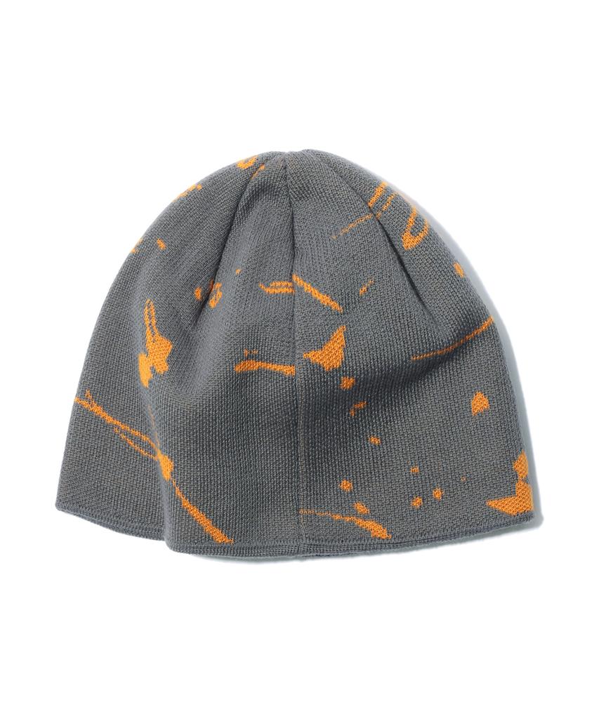 MAGOODGAN Headwear 9310 Orange Painted Melange Gray Beanie