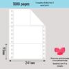 1000 Pages Multi-Part Continuous Computer Form Paper (241-pin, 2-6 Parts)