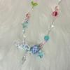 2026 Trendy Handmade Beaded Colorful acrylic Bowknot Star Pendant Necklace For Women Summer Y2k Sweet Aesthetic Neck Jewelry