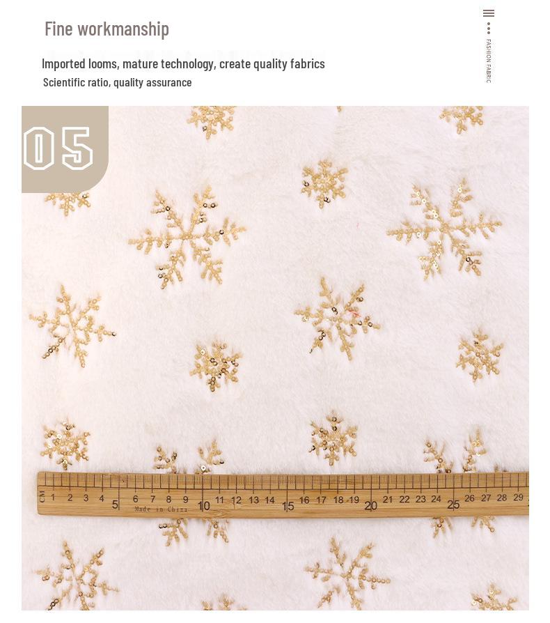 Velvet Iridescent Sequin Embroidered Snowflake Tree Skirt