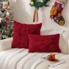 Christmas Tree Throw Pillowcover Jacquard Cushion Cover Soft Christmas Plush Pillowcase  Sofa/Bed