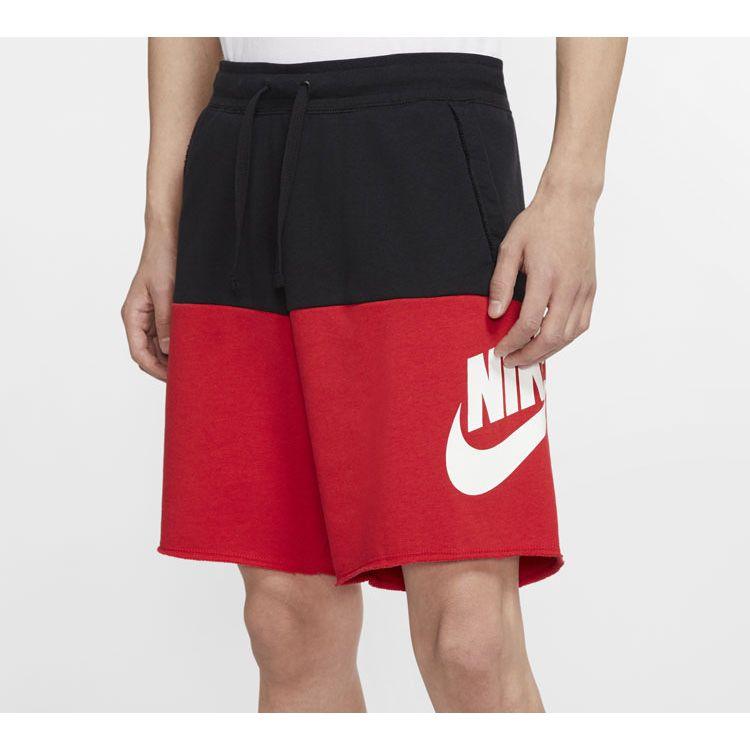 Nike Large Logo Sports Shorts Men Bottoms Black Red CJ4353-011
