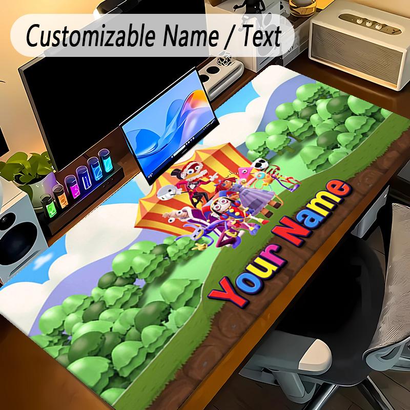 Large Mouse PadThe Amazing Digital Circus Custom Name Text Personalized Desk Mat Non Slip Gaming Pad