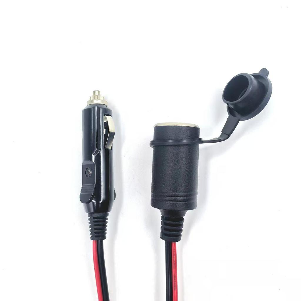 Cigarette Lighter Plug Extension Cable with Bullet Terminal and Customizable Length