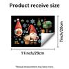Christmas Faceless Dwarf Dwarffolk Static Window Sticker Does Not Damage Glass for Living Room Windows