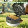 Portable Solar Powered Fan Light 2in1 LED Lantern 3 Speed 4 Light Mode Type-C Rechargeable 3000mAh Waterproof for Camping Hiking