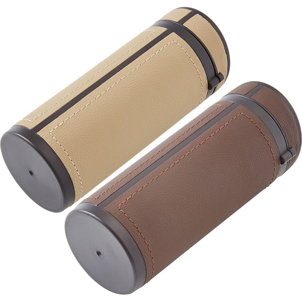 2 Stück Auto Taschentuchbox Runde Röhre ABS Abdeckung Multifunktionaler Papier Serviettenhalter Spender Reise Zylinder Aufbewahrung