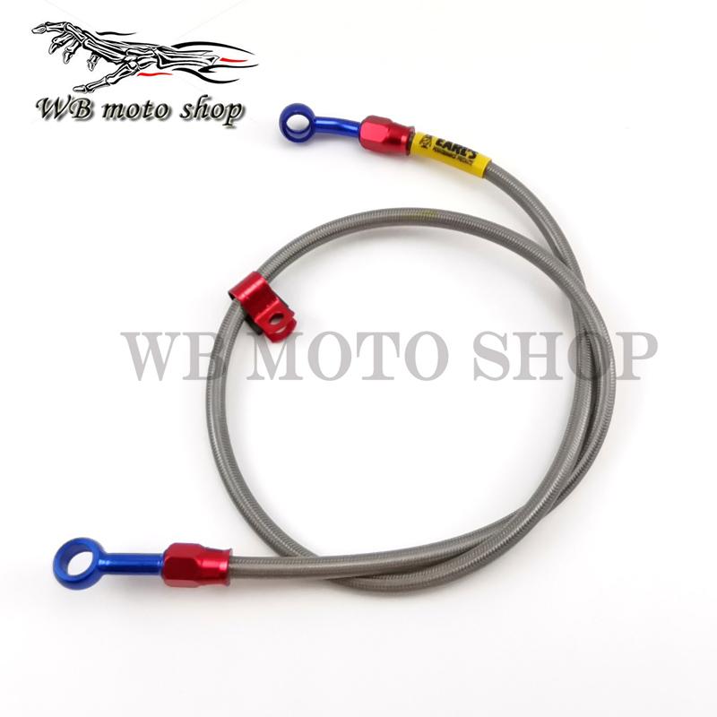 Universal Motorcycle Brake Hose Line Dirt Bike Braided Steel Hydraulic Reinforce Oil Hose 85cm Banjo for Honda DIO ZX yamaha JOG