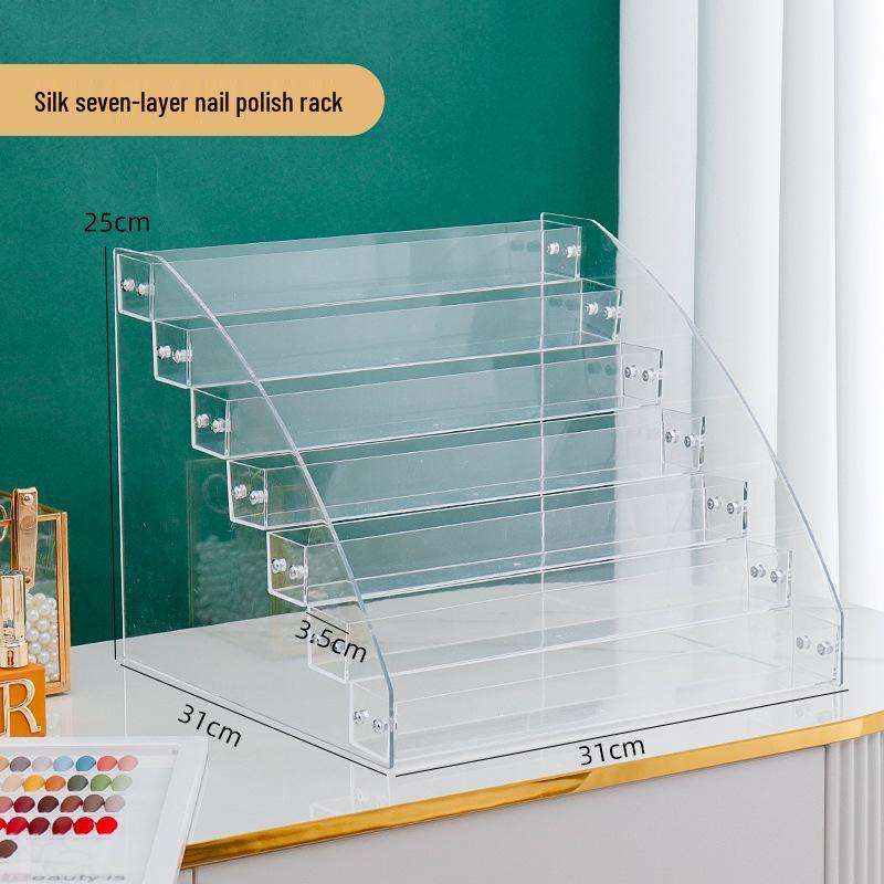 Transparent Multi-Layer Cosmetic Organizer for Nail Polish and Eyeshadow Palettes