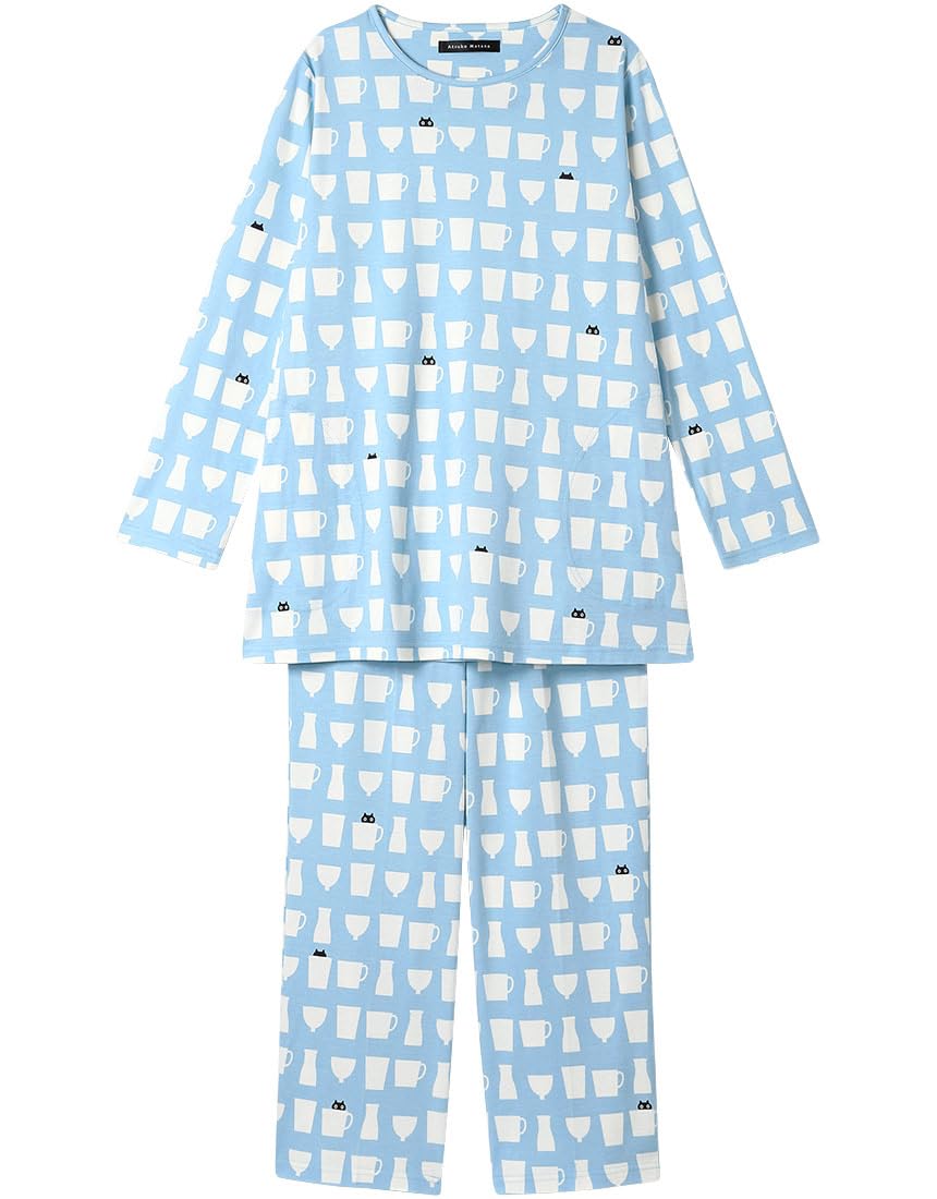 

Wacoal Relax Sleep Atsuko Matano SX Long Sleeves and Cotton Smooth HDX547 & Women s Pajamas, Pants, 100% (Main Body), Material,