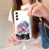 Anime RE ZERO Ram Rem Phone Case For Samsung Galaxy S21 S22 S23 S24 S25ULTRA FE Ultra Plus5G A52S Transparent Cover