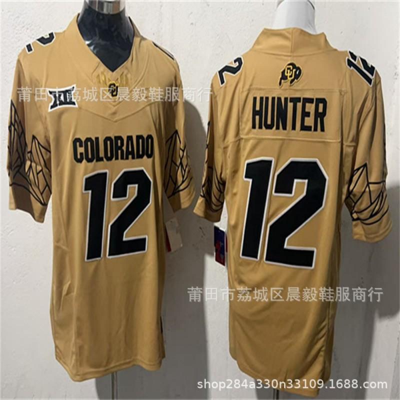 Mens Colorado Buffaloes Football Jersey Training Uniform Cotton Blend Embroidered Team Sports Rugby Apparel