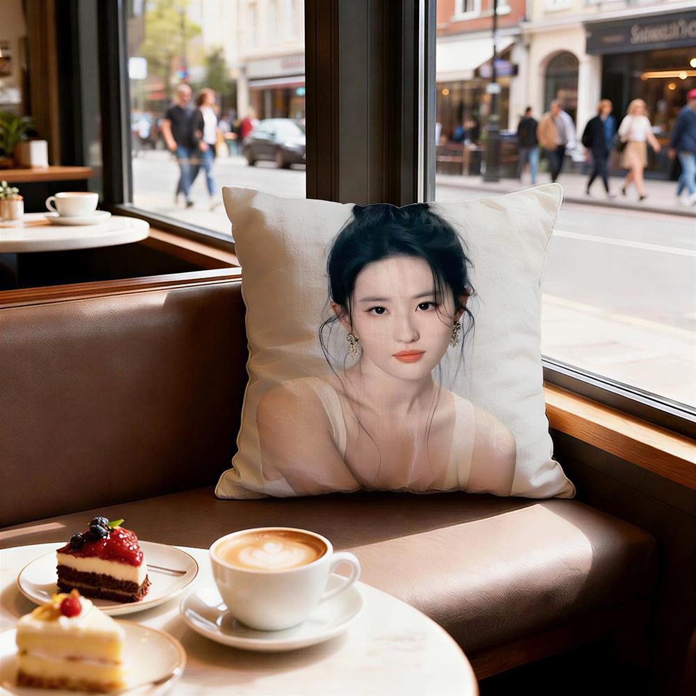 Celebrity Liu Yifei Cushion Cover Decorative Cushion Cushions Covers Cover Sofa X Pillow  Piece X X Pillowcase