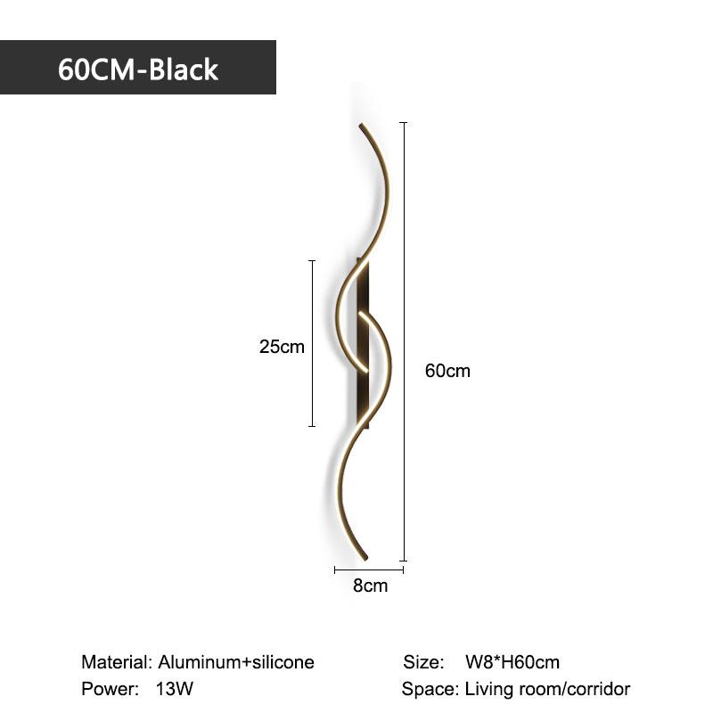 Black Gold LED Wall Lights for Bedroom Living Room Black Gold LED Wall Lamps Wall Sconce for Corridor Aisle AC85-265V