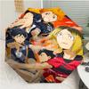 Haikyu Print Automatic Umbrella, 8 Rib Iron Frame, Plastic Handle, Suitable for Outdoor Travel &Daily , Ideal Gift