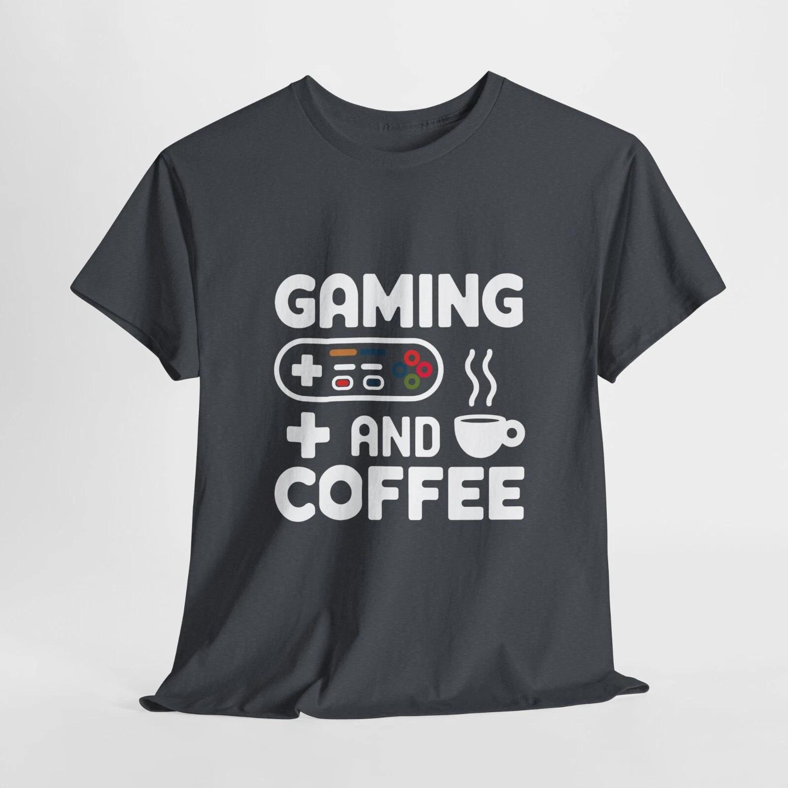 Unisex Gaming and Coffee Heavy Cotton Tee | Perfect for Gamers  Coffee Lovers M