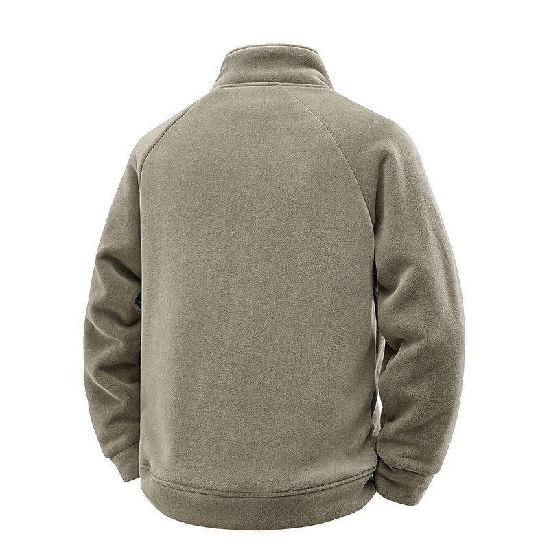 Men's Polar Fleece Jacket Winter Loose Casual Cardigan Lined Thicken Parkas Coats Men's Sweatshirt Outdoor Camping Travel Jacket