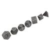 7pcs Role Playing Polyhedral Dice Set Zinc Alloy Dice for Table Board Playing Games