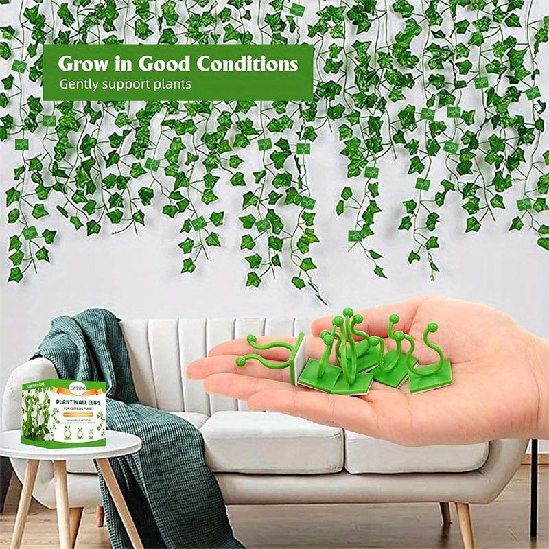 150pcs Wall Clips for Climbing Plants – Green Plant Clips, Wall Plant Holder for Vines, Indoor Plant Clips & Vine Hooks