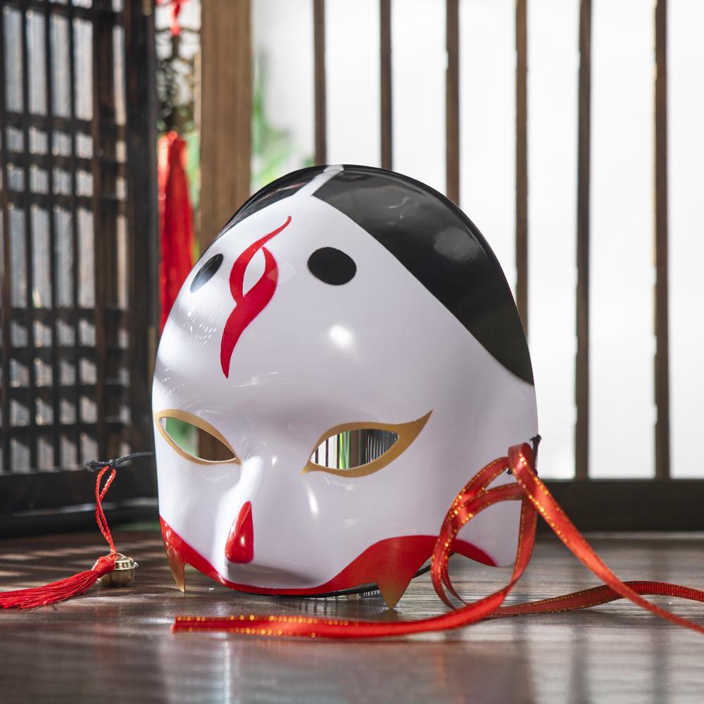 Starověký styl Japonský styl COS dívka s poloviční tváří internetová celebrita Hanfu převlek pokrývka hlavy probuzení Tamamo front Onmyoji LIŠČÍ maska
