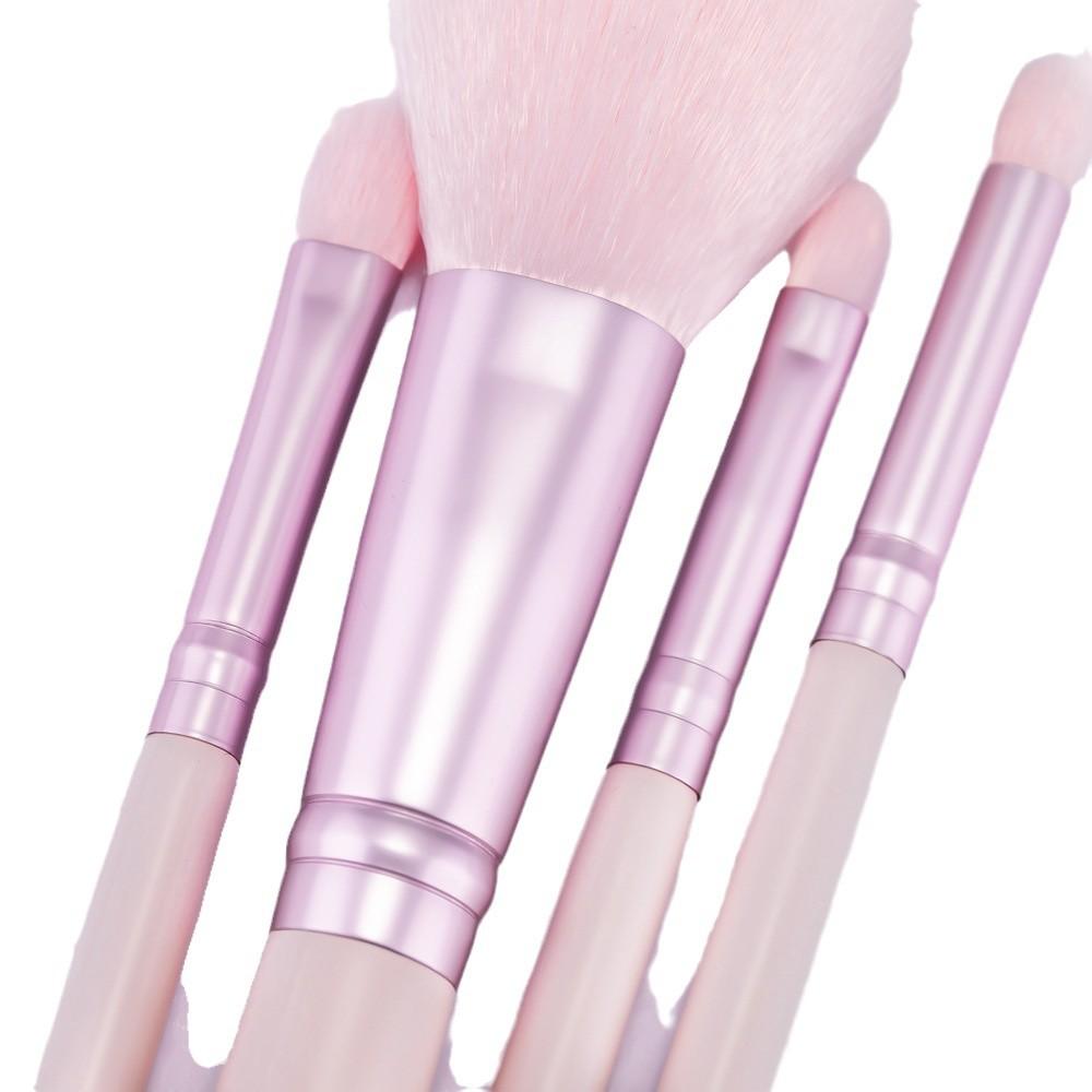New 4 makeup brushes set Rose gold loose powder eyeshadow brush, blush brush, beginner beauty tool