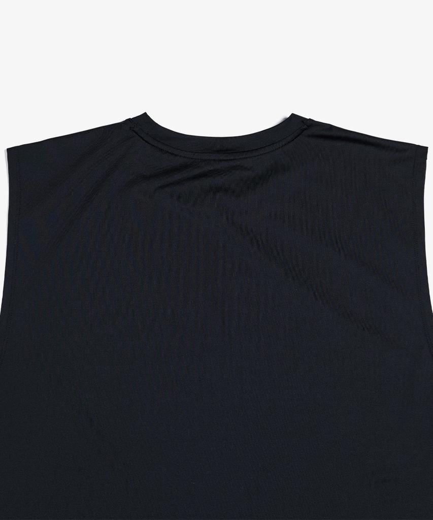 Baellob Lettering Sleeveless Rash Guard Black