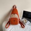 Damen Kleiner Rucksack Multifunktionale Brusttasche Kontrastfarbe Outdoor Schulter Umhängetasche