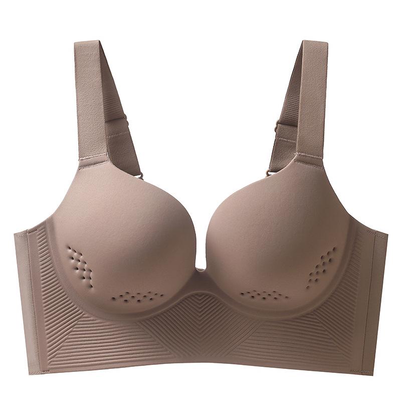 Übergröße Nahtloser Lift & Support BH: Atmungsaktiv, Auslaufsicher, Seitenstütze, Dünnes Cup-Design für Frauen