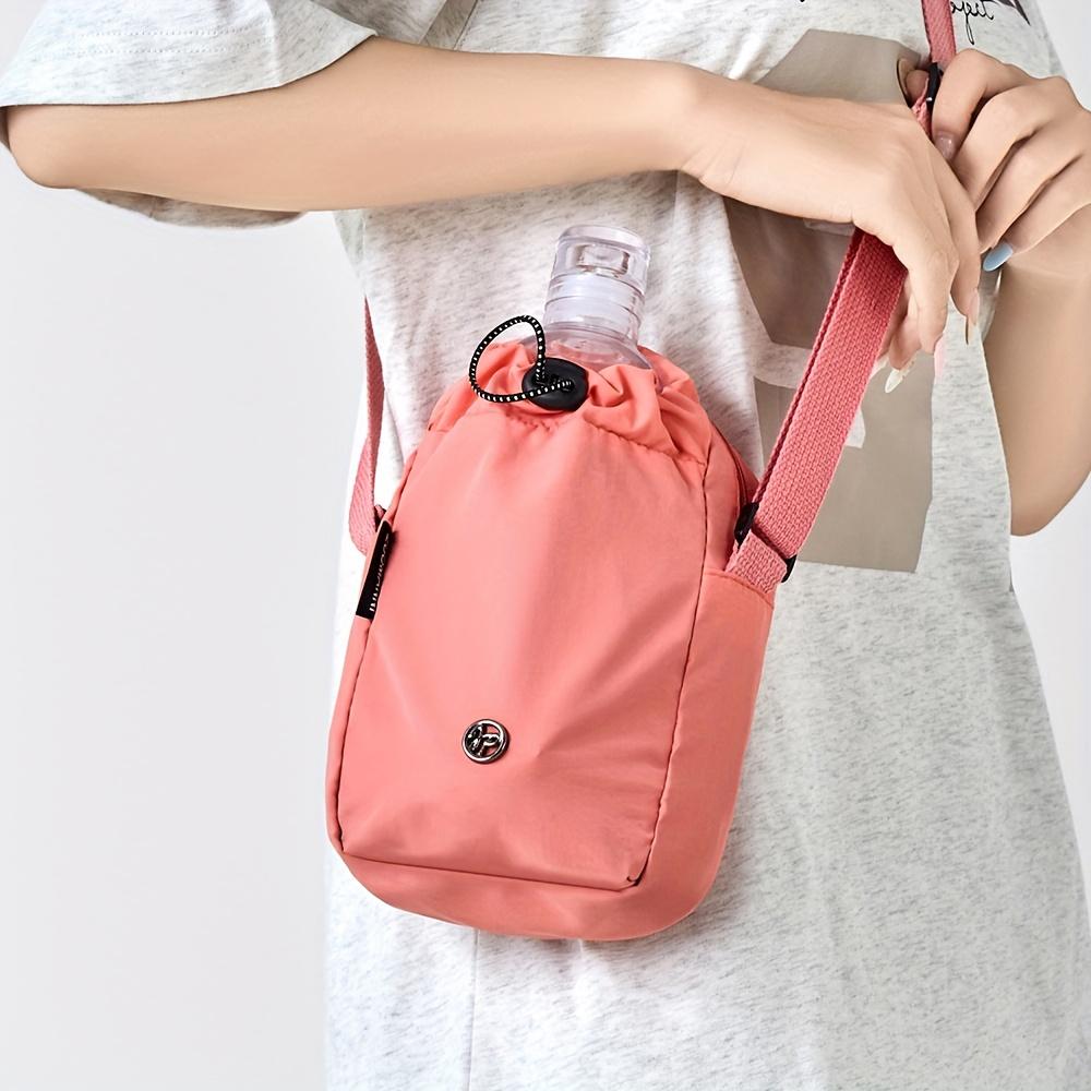 Women's Stylish Nylon Crossbody Bag with Water Bottle & Phone Pocket, Adjustable Strap & Zipper Closure, Multiple Colors, Casual Everyday Purse