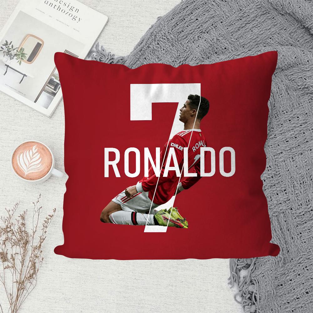 1 шт. Наволочка CR7 Криштиану Роналду Декоративная для дивана Домашняя Двусторонняя печать Короткий плюш Милая наволочка 20x20Inch