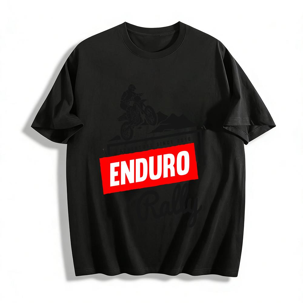 Vintage Enduro Rally Graphic Tee Adventure Motocross Rider Shirt Since 2010 Pure cotton T-shirt XXS