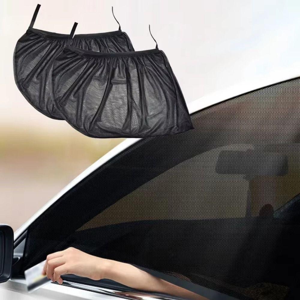 4Pcs/Set Mesh Car Window Screen Block Sunlight Window Privacy Net  Car Accessories