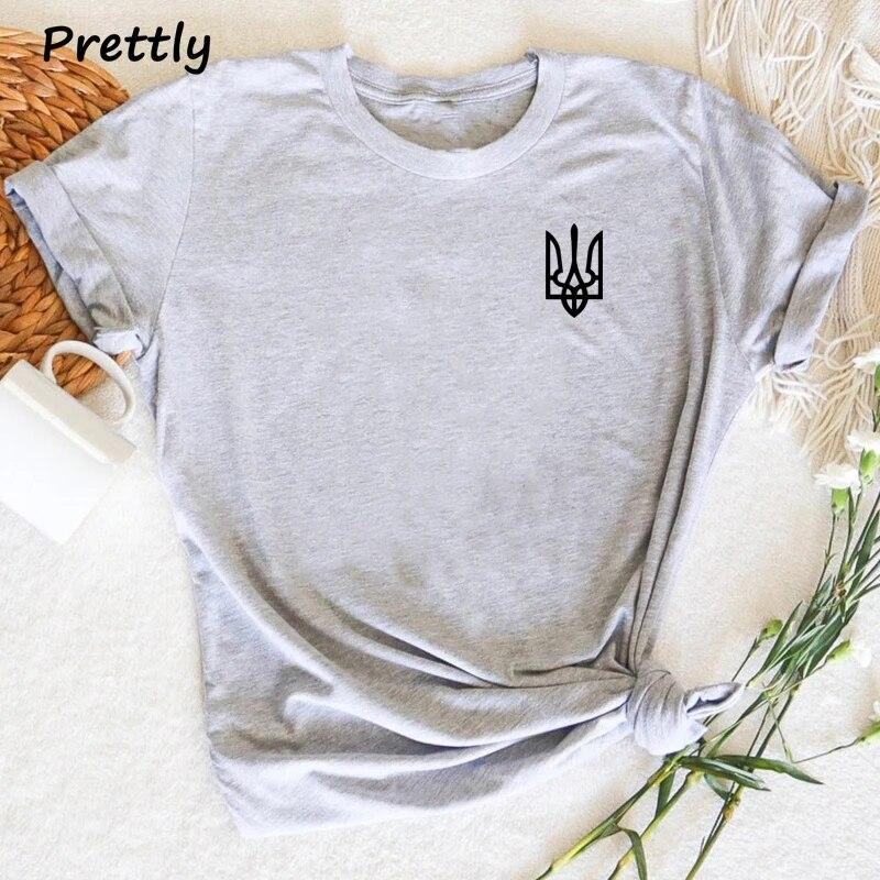 Ukraine T Shirt Woman Clothing Harajuku Pullover O Neck Ukrainian Short Sleeve T-shirt Unisex Female Clothing Top Female Clothes Unisex