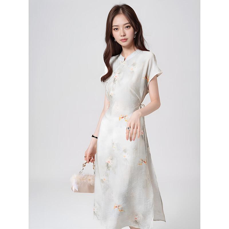 Aiyilian Women's Summer New Chinese Style Qipao Dress