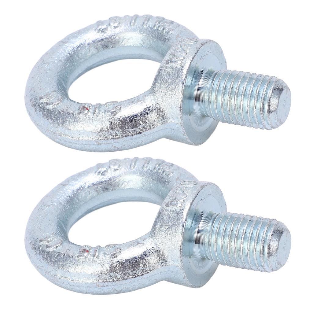 2PCS Lifting Ring Bolts Galvanized Carbon Steel Eyebolts Deep Threaded Lifting Shoulder Eyebolt M20