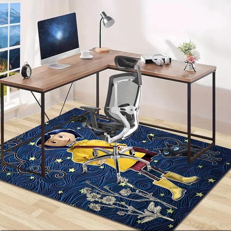 1pc C-Coraline (5) Design Area Rug - Non-Slip, Soft & Cozy Floor Mat for Living Room, Bedroom, Office - Indoor/Outdoor Decorative Carpet