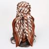 90 * 90Cm Square Scarf, Simulated Silk Scarf, Women'S Headscarf Co Contrasting Color Shawl Stripe Simple