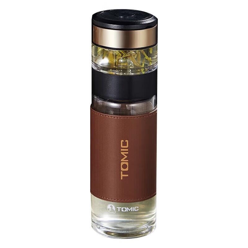 TOMIC Portable Tea Infuser Double-Wall Glass Bottle