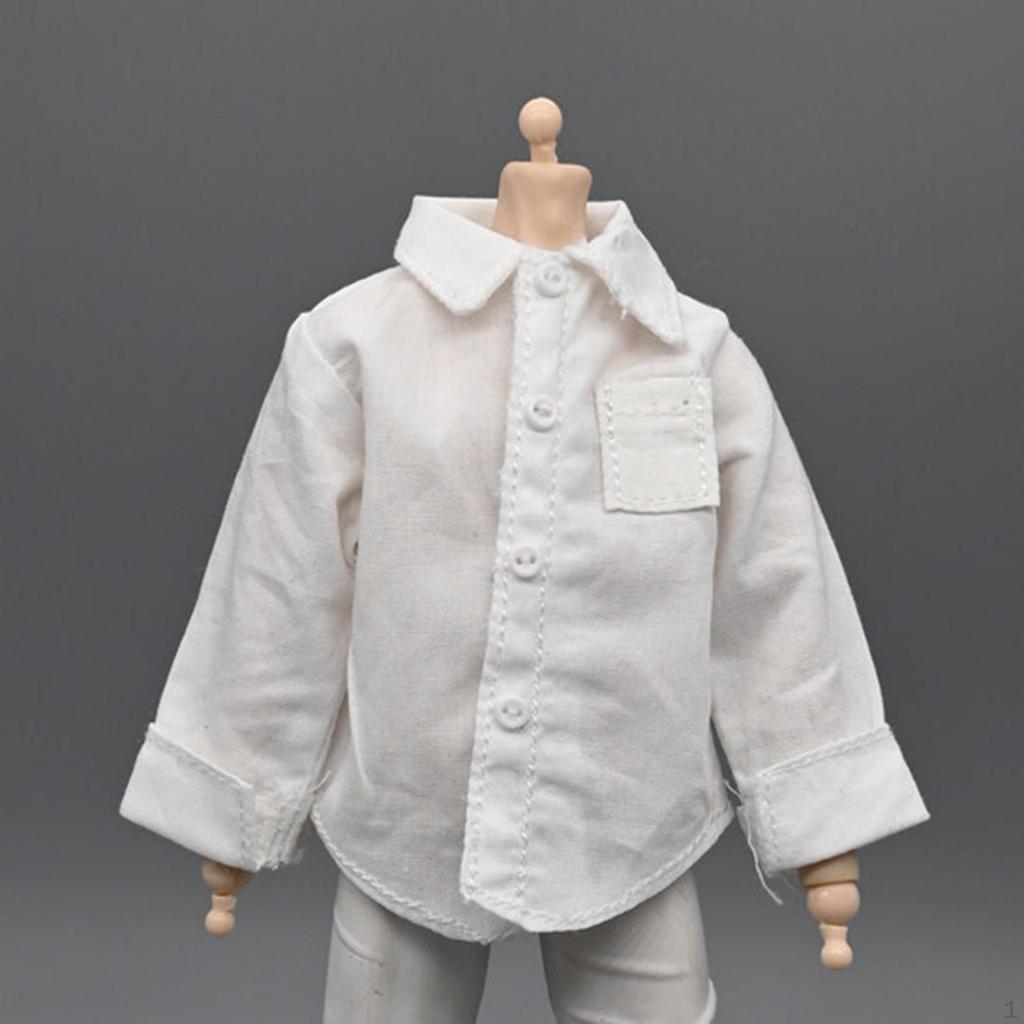 1/ Figure Shirt 6 inch Male Clothes Realistic Miniature Soft Cosplay Model DIY Doll Dressing