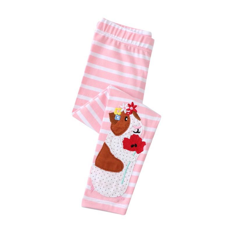 Jumping Meters New Arrival Mouse Applique Baby Leggings Pants Stripe Skinny Trousers Kids Pencil Pants