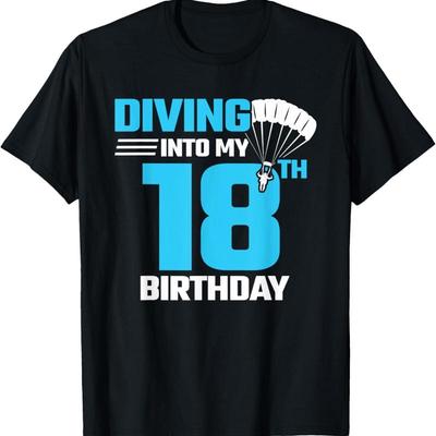 Fallschirmsprung Geburtstag Erstes Mal 18. T-Shirt